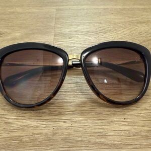 Kate Spade Black and Brown Cat-Eye Sunglasses